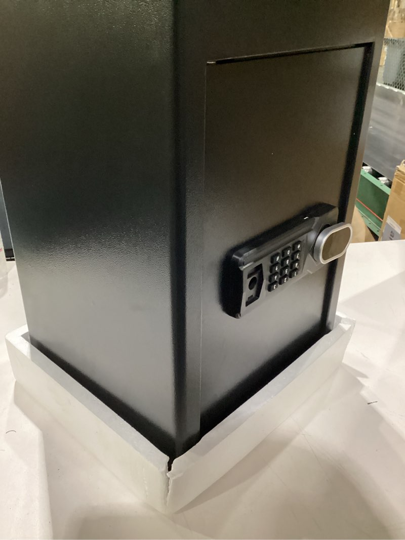 Condition photo showing Good Condition for 3.4 cuft large home safes water and fireproof, fire proof safes with spare key and electronic keypad, floor safe with removable shelf, safes for home use fire and water proof