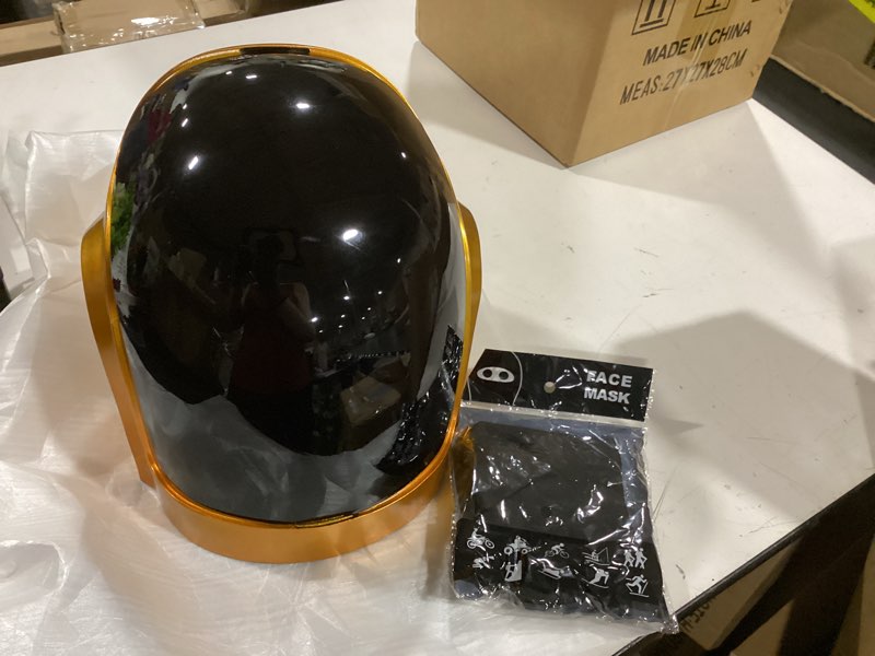 Condition photo showing New/Like New for deluxe punk helmet cosplay costume mask for men halloween party music festival costume accessories guy version