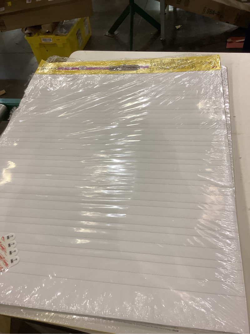 Post-it Easel Pad, 20 in x 23 in, White w/ Lines, 20 Sheets/Pad, 1Pad , Mounts with Command Strips I