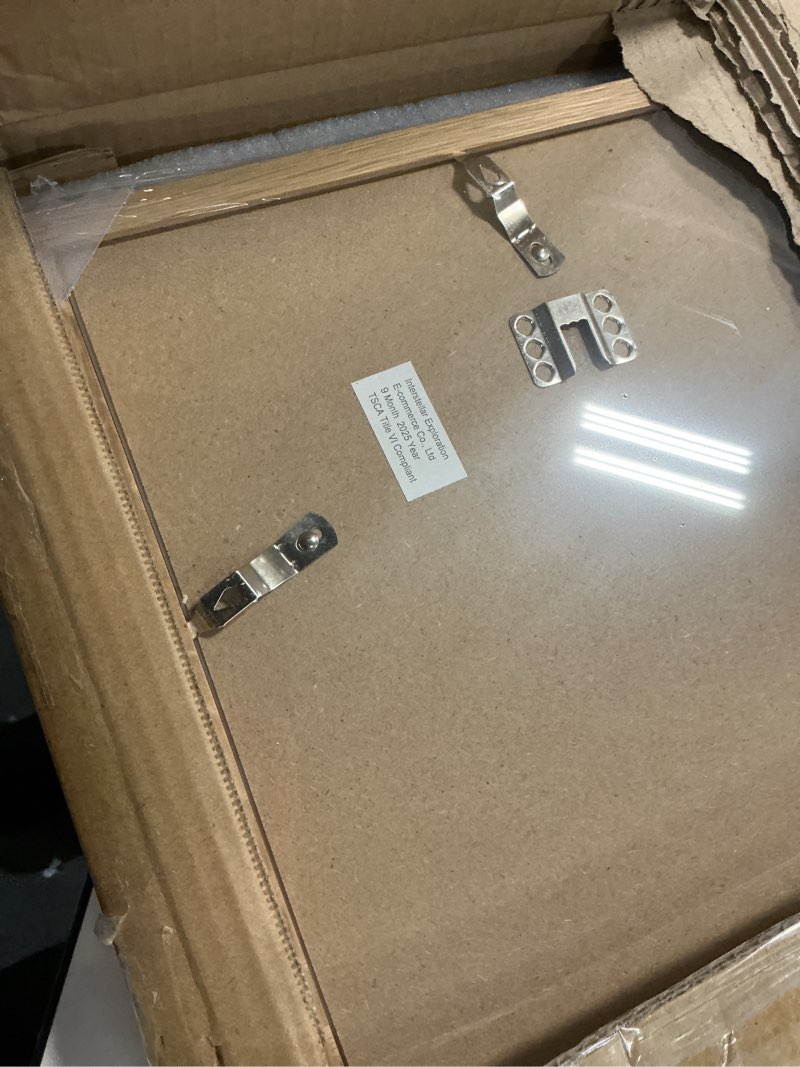 Condition photo showing Good Condition for 18x24 Poster Frame, 18x24 Solid Oak Picture Frames Matted to 16x20, 24x18 Natural Wooden Frame Horizontal or Vertical Wall Mounting, Set of 3