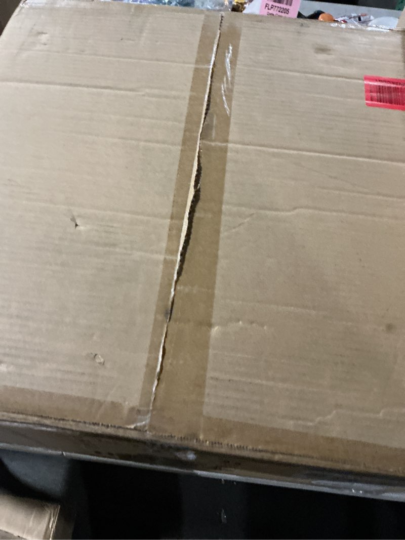 Condition photo showing Good Condition for 20" Large Boho Rattan Chandeliers for Dining Room, 6-Light Rattan Hand-Woven Drum Wicker Farmhouse Chandelier Large Vintage Chandelier Pendant Light Fixture for Kitchen Island Entryway(Gold) B-Gold 6-Light 20" Rattan