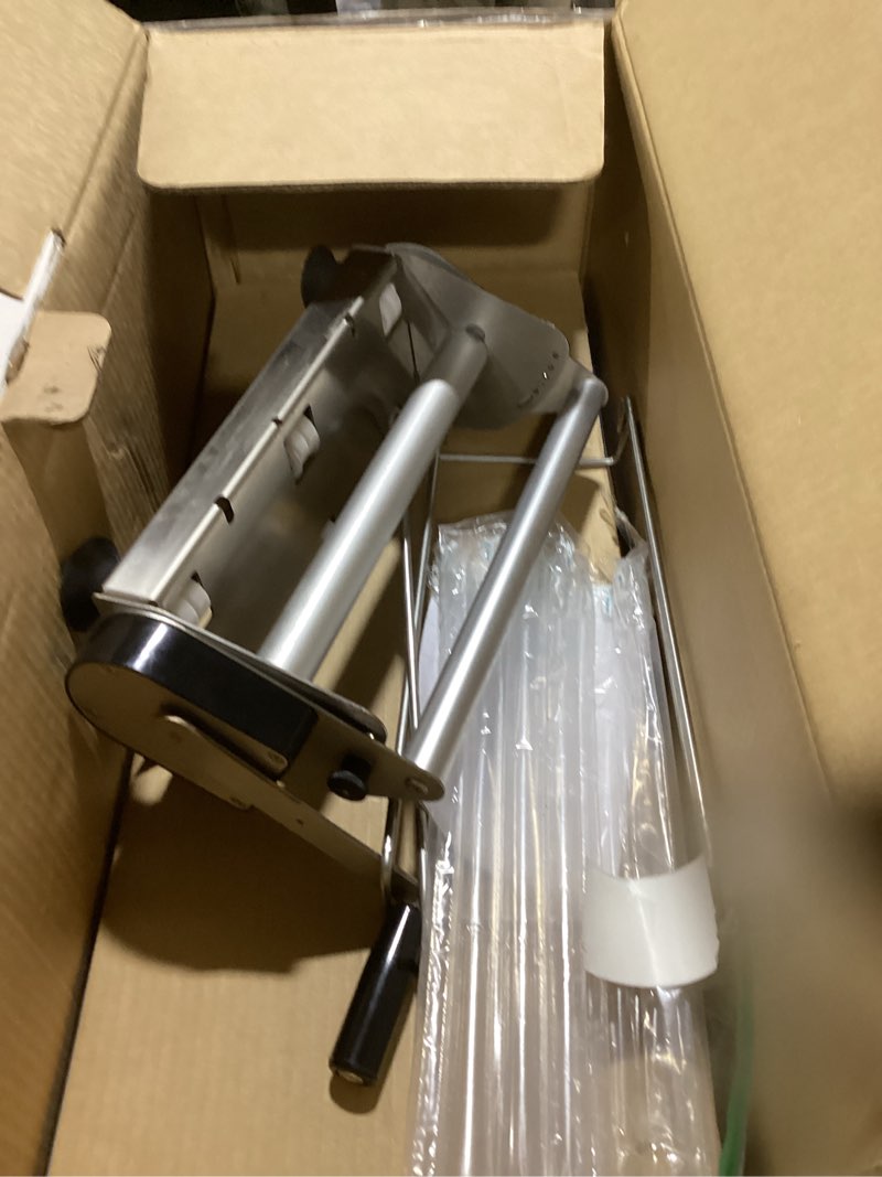 Folding Dough Sheeter with 2 Sheeter Boards Countertop Manual Dough Roller Machine Stainless Steel T