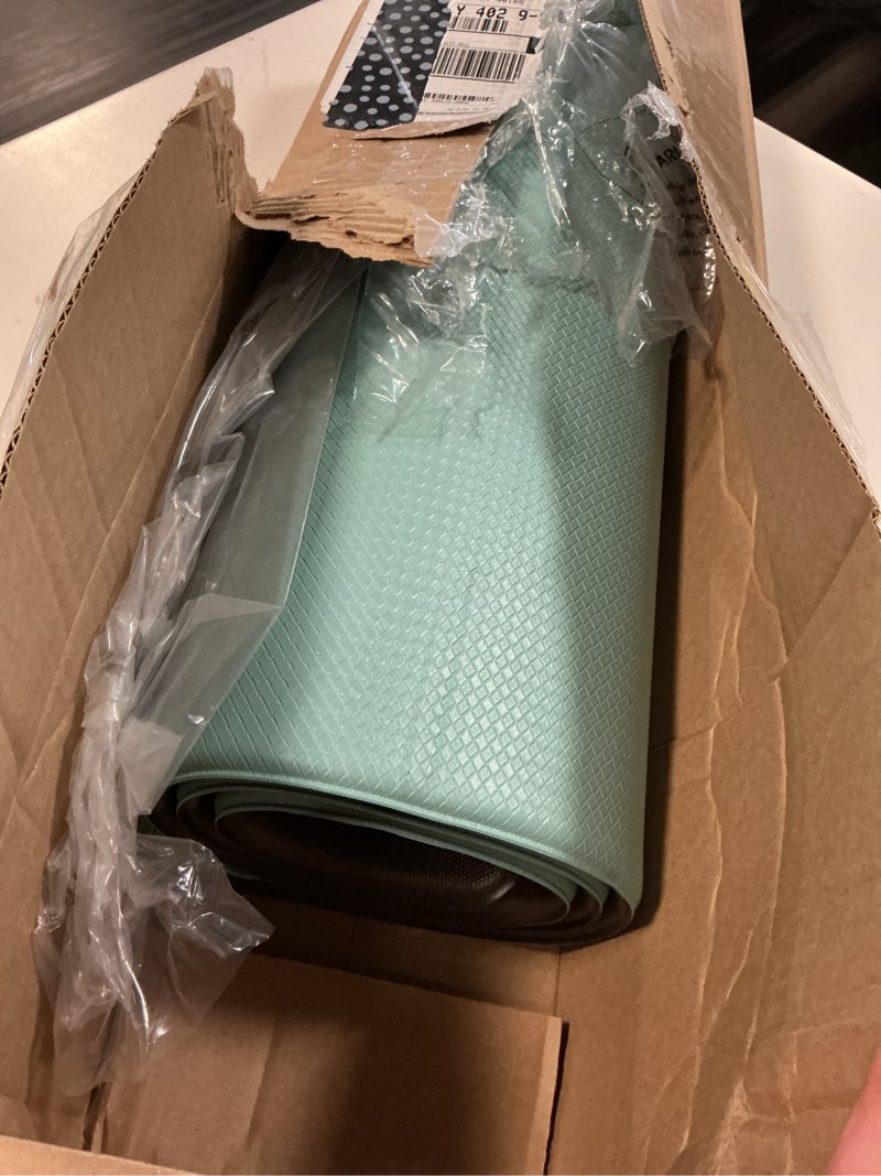 Condition photo showing Good Condition for dexi kitchen floor mats cushioned anti fatigue, 23x59 standing runner rug | turquiose waterproof, soft comfort, memory foam antifatigue padded mats for desk office, sink, laundry turquoise 59"l x 23"w x 0.4"th