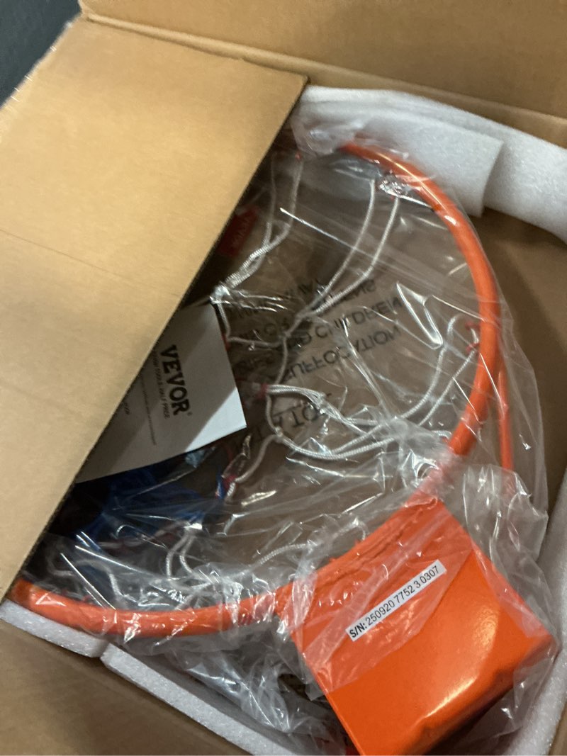Condition photo showing Good Condition for vevor basketball rim 18", basketball hoop 44 54 inchs pc backboard wall mounted, basketball goal, indoor & outdoor with hand-crank adjustment, classic basketball court, teens, adults, schools, parks orange rim 18in
