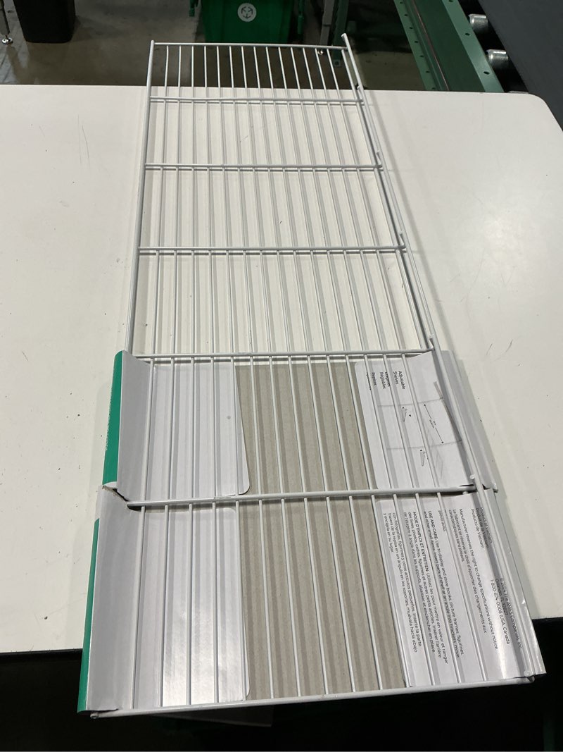 Condition photo showing Good Condition for closetmaid shelftrack 3-ft x 12-in white adjustable wire shelf