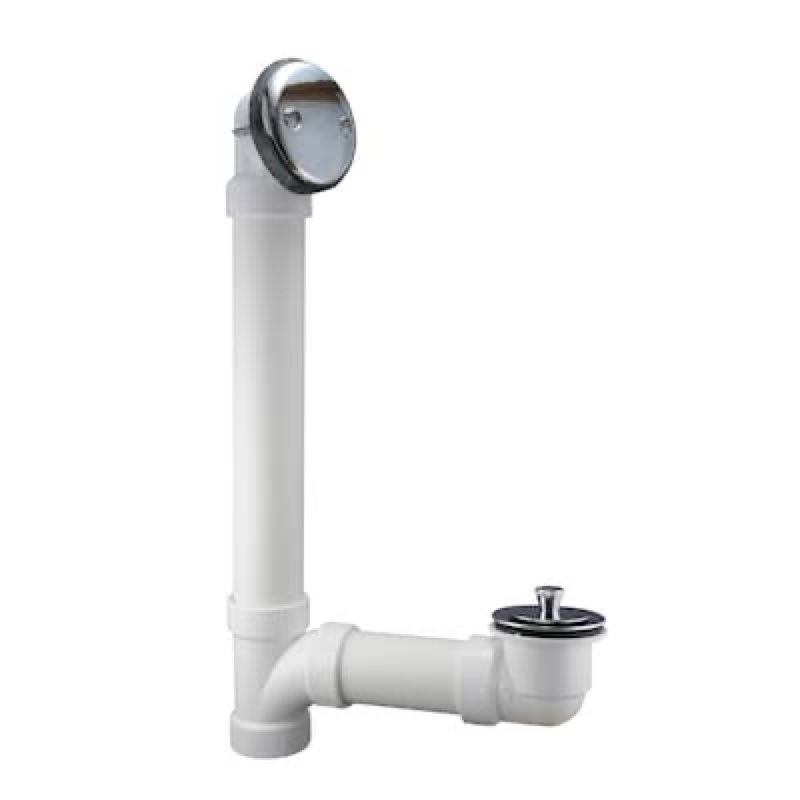 dearborn 1-1/2-in polished chrome push n' pull white/polished chrome push-pull drain with pvc