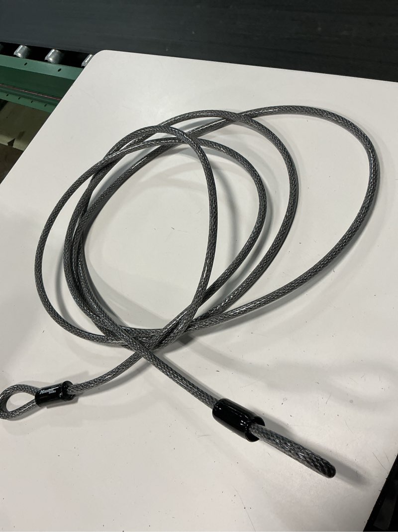 Condition photo showing As Is for master lock 8154dpf cable lock, 1 pack,gray