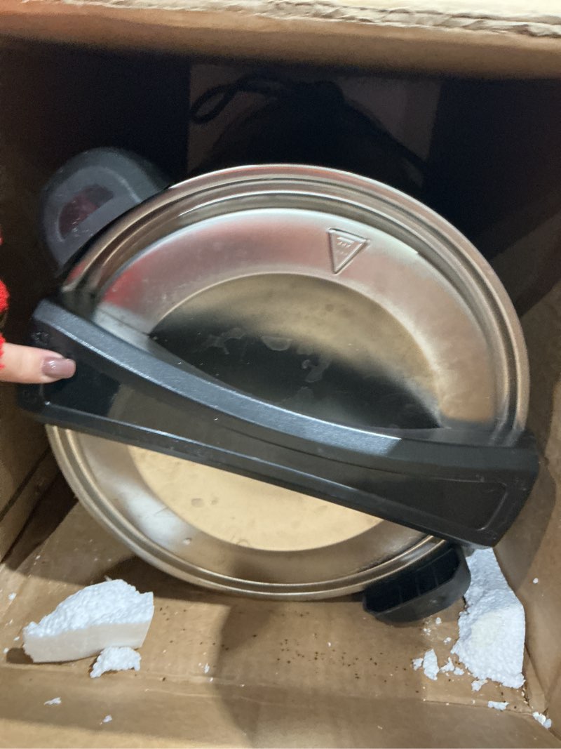 Condition photo showing As Is for garvee 18 l/120 cups coffee urn- 4.8 gal double wall commerical coffee maker for buffet catering wedding gathering,large capacity hot coffee dispenser,stainless steel hot water urn-black black 120 cups/18l