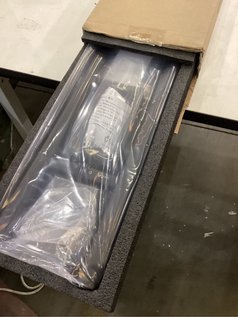 Condition photo showing New/Like New for TOGU TG-6012 48 inches Solid Standoffs Heavy-Duty Commercial Grade-304 Stainless Steel Push Pull Door Handle/Barn Door Pull Handle/Glass Pulls, Matte Black Finish