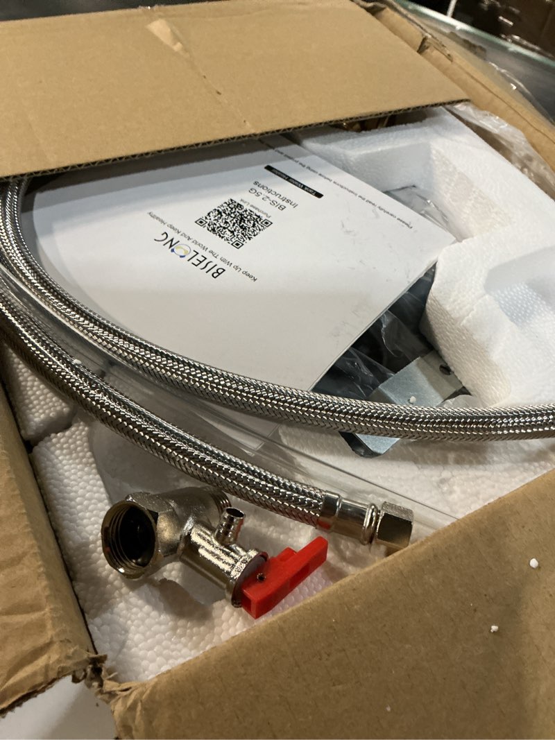 Condition photo showing Good Condition for 110v-120v 1440-1500w small under sink tank 2.5 gallon water heater hot storage,mini instant electric rv tr trailer kitchen compact,food truck 2 pcs 16” long 1/2”fip stainless steel hose (bi-2.5)
