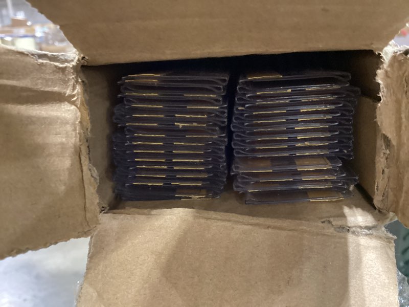 Condition photo showing Good Condition for fainne 50 pcs 1.25 inch shelf label strip holders plastic wire shelf price tag holder self adhesive clear pvc front and back labels strip for gondola price tag wood metal rack, 48 inches long