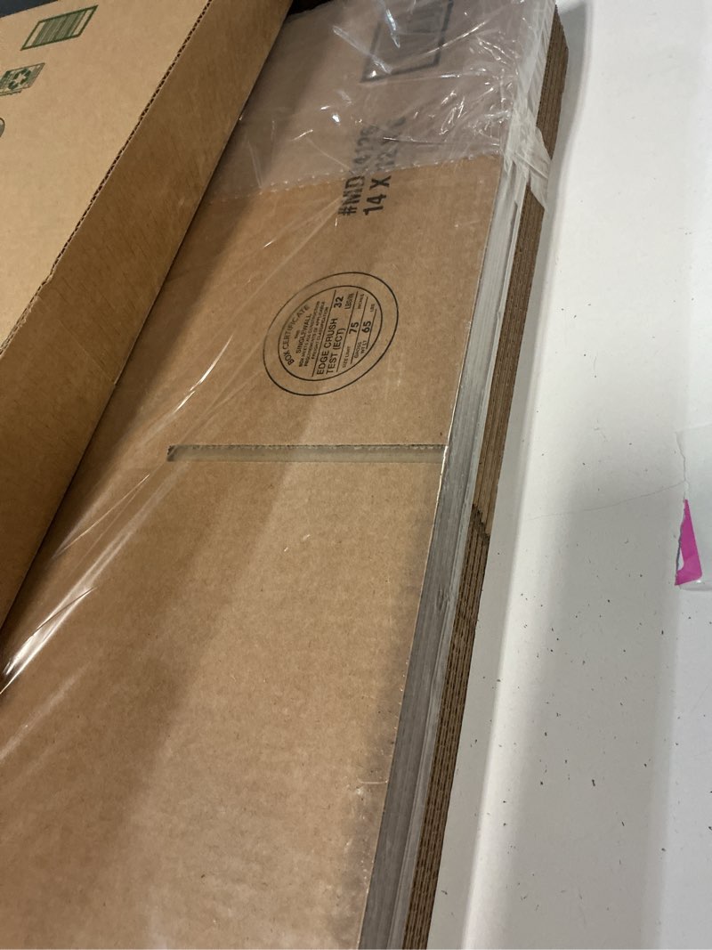 Condition photo showing New/Like New for multi-depth corrugated shipping boxes, 14"l x 12"w x 6"h, 10-pack - usa-made boxes for moving, storage & small business packaging - heavy-duty cardboard bines for household & office by idl packaging pack of 10
