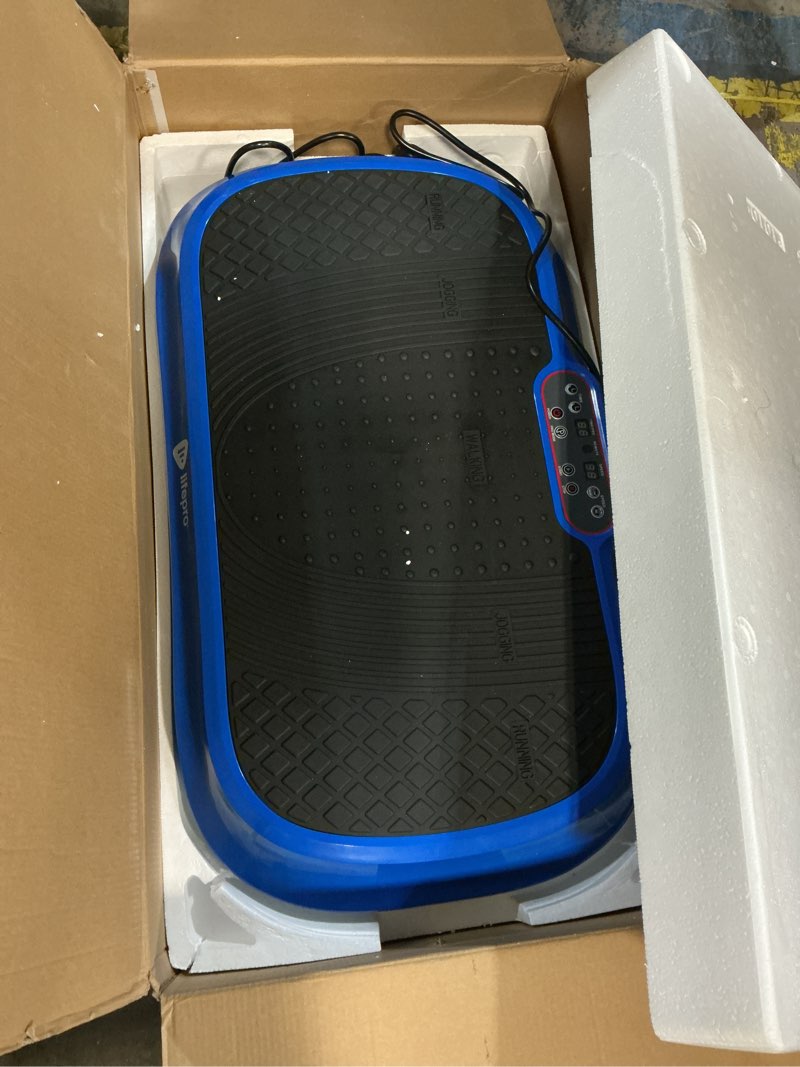 Condition photo showing Good Condition for Lifepro Waver Vibration Plate Exercise Machine for Lymphatic Drainage, Muscle Activation, Full-Body Workout Vibrating Platform with Loop Bands, Fitness Equipment for Strength Toning & Fat Loss Blue