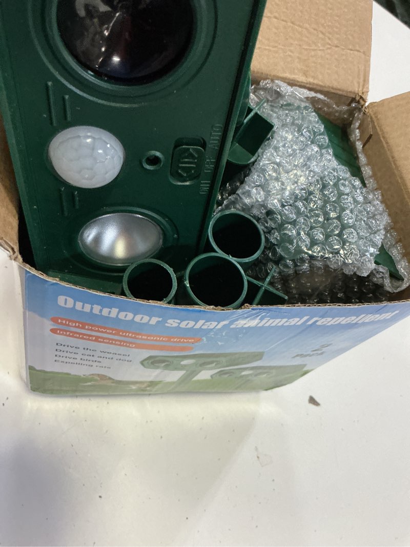 Condition photo showing Good Condition for 2026 sonic fortress pro deer repellent devices, racoon repellent outdoor squirrel fortress pro ip65 animal repeller cat deterrent with motion sensor&light to scare bear dog out of garden yard(2pack)