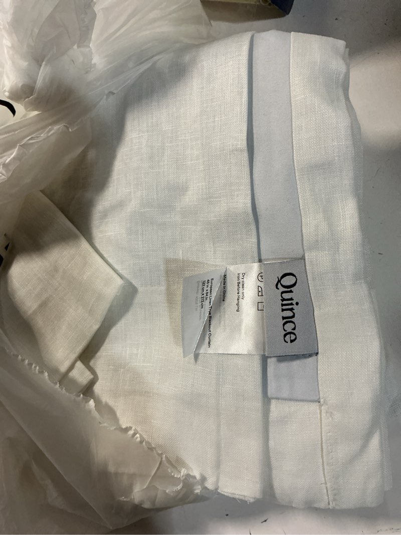 Condition photo showing New/Like New for european linen true blackout curtain, 48x84, white