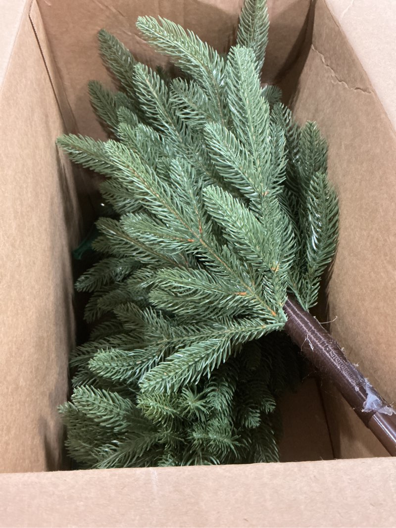 Condition photo showing Good Condition for small christmas tree, 3ft artificial tabletop mini christmas tree for office, desk, indoor, outdoor, holiday xmas party decoration, not pre-lit lights, easy assembly, green