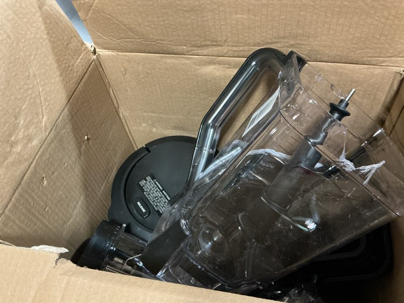 Condition photo showing As Is for ninja kitchen system | 8-cup food processor bowl & 72 oz. blender all-in-one | with (2) 16 oz. to-go cups | for smoothies, ice crushing, dough & more | 1500 watt | black | bl770 pitcher + bowl + (2) 16-oz. cups