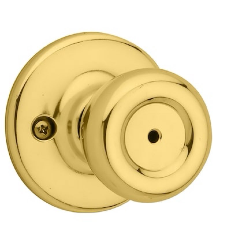 Kwikset Tylo Polished Brass Interior or Bed/Bath Privacy Door Knob
