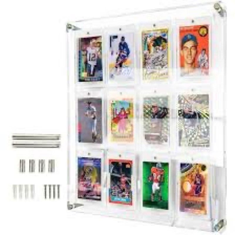 ELITIK Acrylic One Touch Card Slab Display Case - 12 Non Graded Card Holder Frame for Wall Mount or 