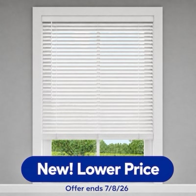 1k+ bought last week levolor trim+go 2-in slat width 27-in x 64-in cordless white faux wood room darkening