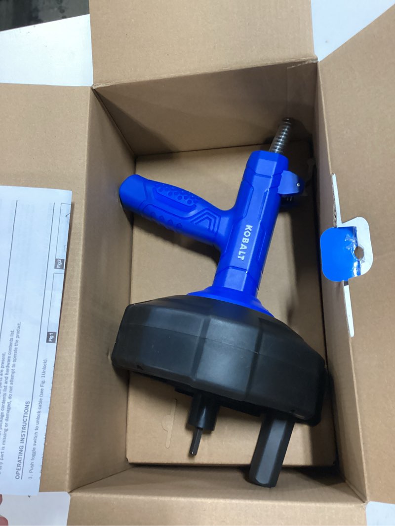 Condition photo showing New/Like New for kobalt 1/4-in x 25-ft high carbon wire hand auger for drain
