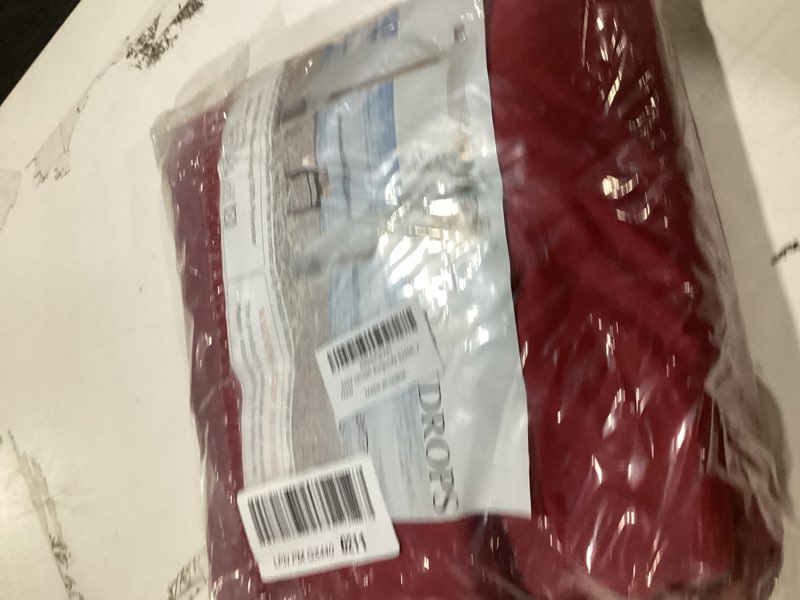 Condition photo showing As Is for esgotbme 10x10ft wrinkle free ?burgundy backdrop curtain for parties soft fabric drapes wedding ?curtain backdrop for birthday party decorations background for photography 5x10ft, 2 panels w5' x h10'(2 panels) burgundy