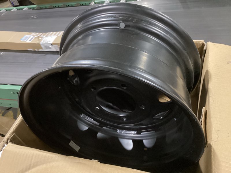 Condition photo showing Good Condition for pro comp steel wheels series 97 wheel with gloss black finish (17x9"/5x5") satin black finish 17 inches x 9 inches 5 holes x5 inches pitch circle diameter x-19.05 millimeters item offset x4.25 inches wheel backspacing