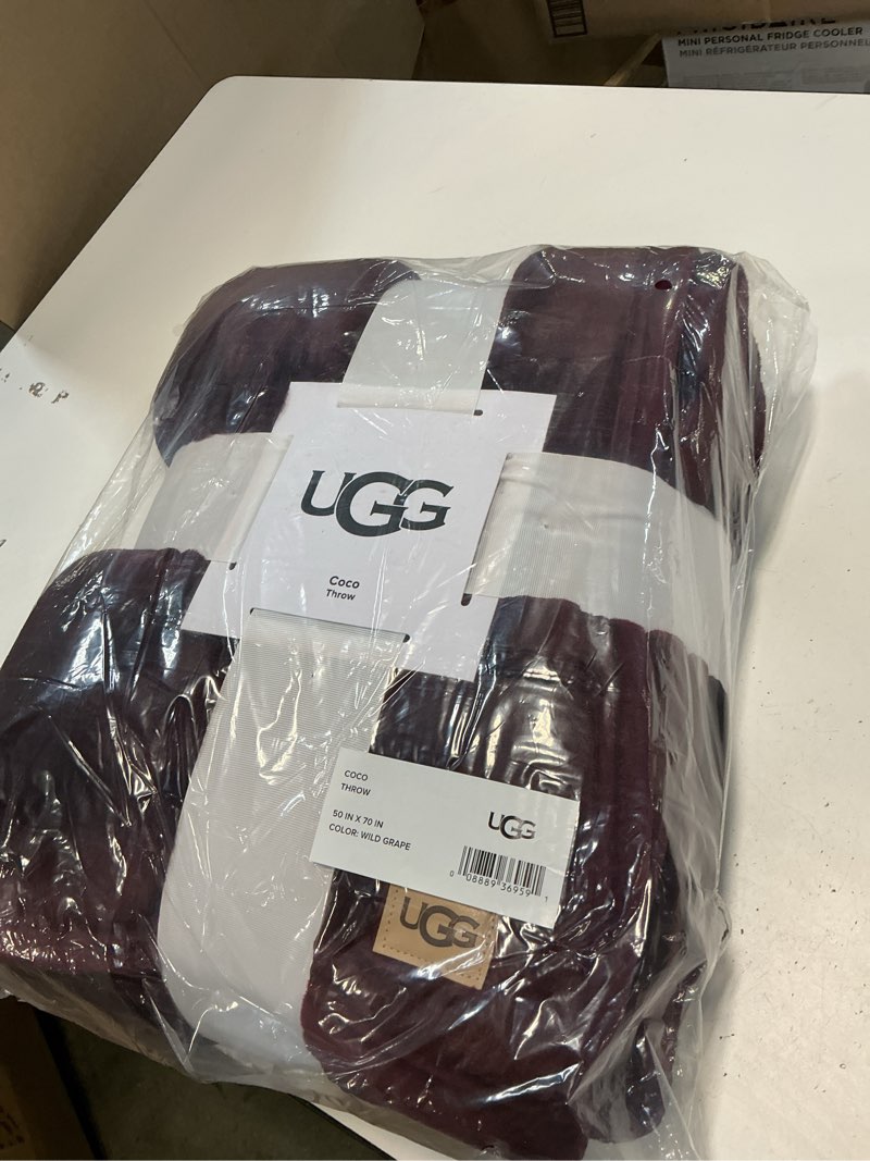 Condition photo showing New/Like New for UGG Coco Plush Throw Blanket – Cozy Soft Fleece Heavy Blanket for Couch, Bed or Chair, Housewarming Gift for Women, Bedroom or Living Room Decor, 50" x 70" (Dusty Orchid, Throw) Dusty Orchid Throw