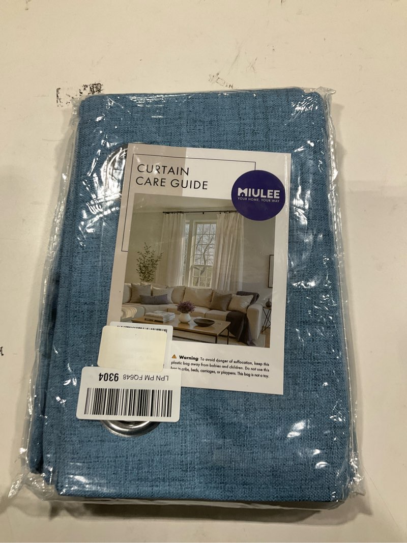Condition photo showing Good Condition for MIULEE Linen Blackout Curtains and Drapes 100% Room Darken Thermal Insulated Grommet Window Panels with Coating 2 PCs W 42 x L 63 inches Dusty Blue Dusty Blue 42"W x 63"L (Pack of 2)