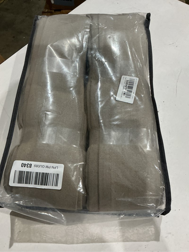 Condition photo showing Good Condition for dark flax curtains 102 inches long pinch pleated for living room 2 panels set greyish beige pinch pleat drapes back tab farmhouse ceiling floor 102 inch window curtains bedroom burlywood birch taupe taupe 40"w x 102"l (pack of 2)