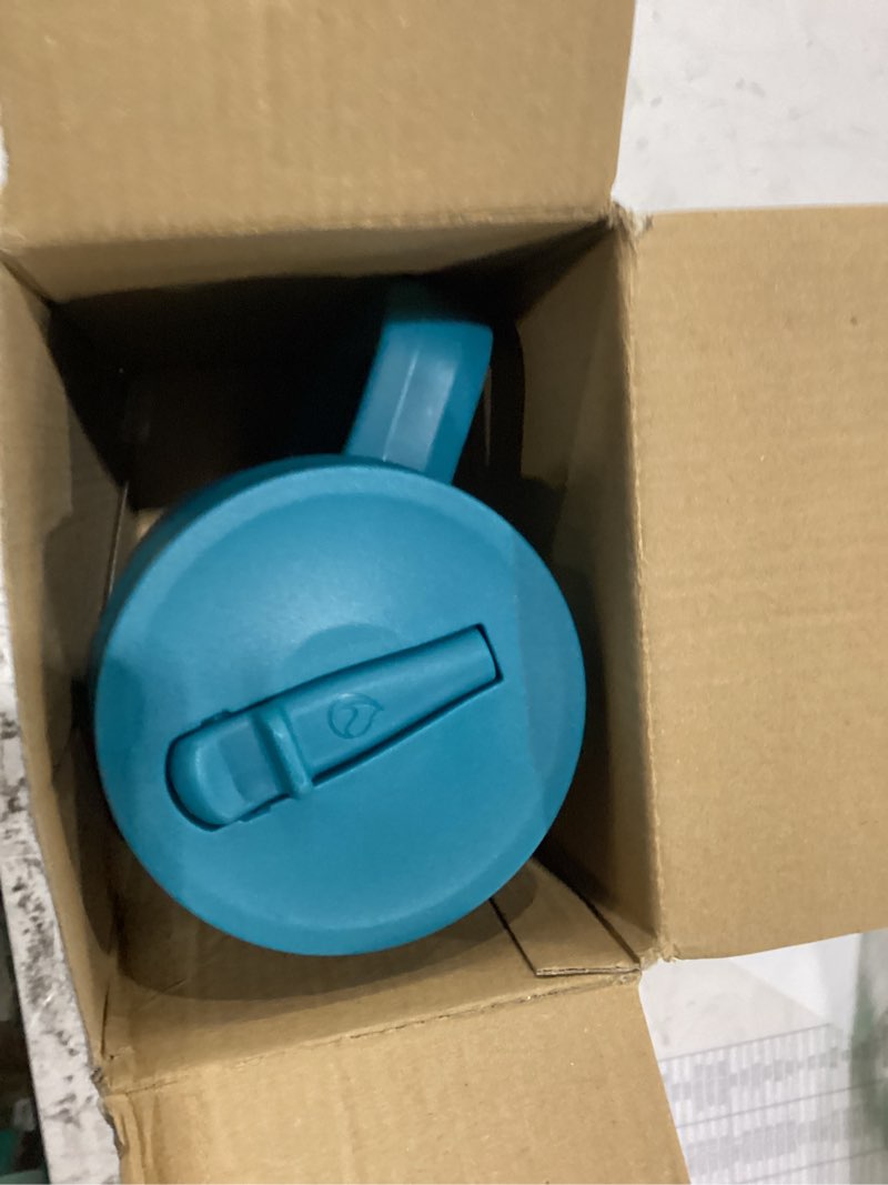 Condition photo showing New/Like New for hydracy soulmate tumbler with handle & straw-leakproof insulated cup 40oz | stainless steel travel mug with bpa-free flip top lid,dishwasher safe,keeps cold 24 hours,cup holder friendly twilight teal