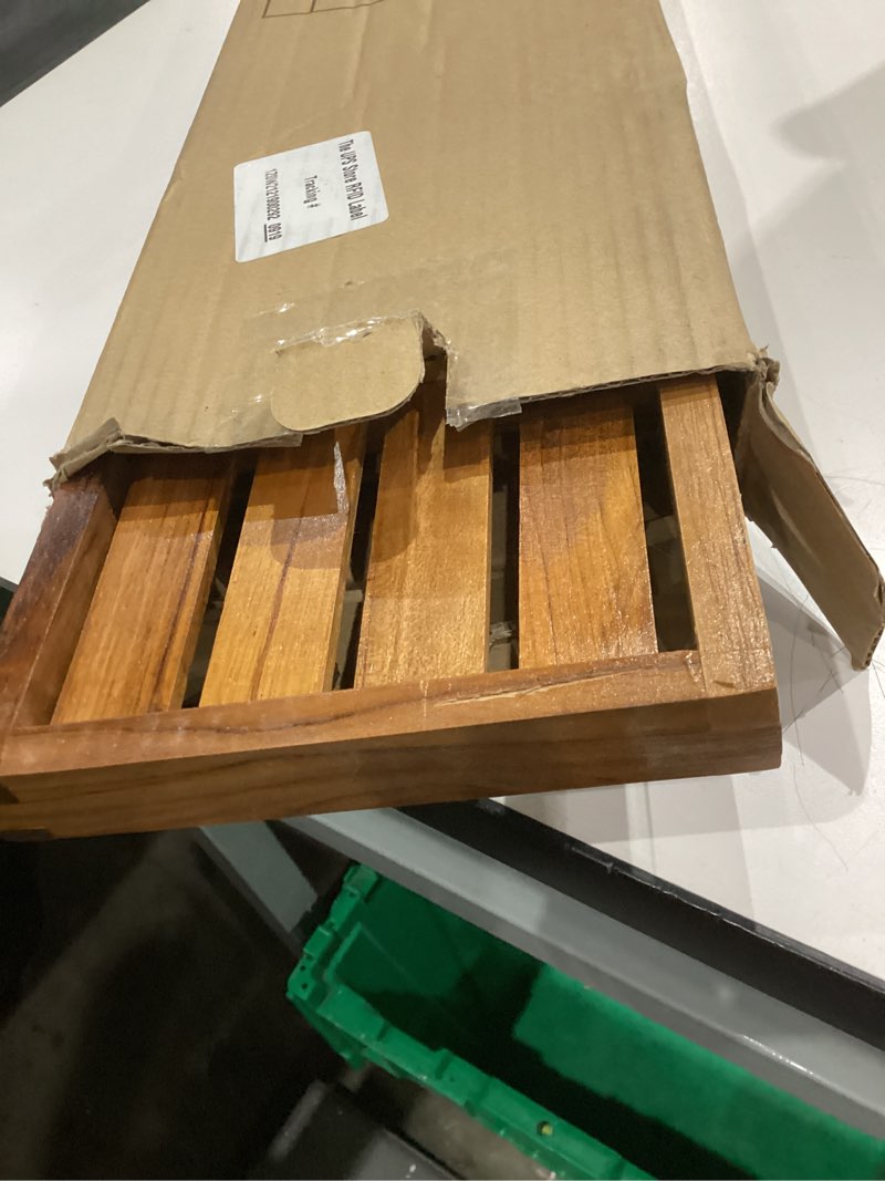 Condition photo showing Good Condition for VaeFae Teak Bathtub Tray, Wooden Bath Caddy for Bathtub, Bath Tub Wood Table for Tub