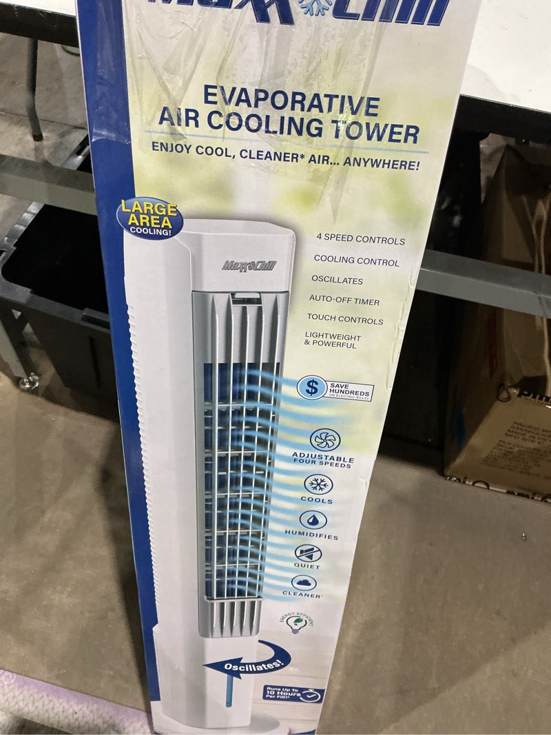 Condition photo showing As Is for maxx chill 3-cfm 3 -speed portable evaporative cooler for 100-sq ft