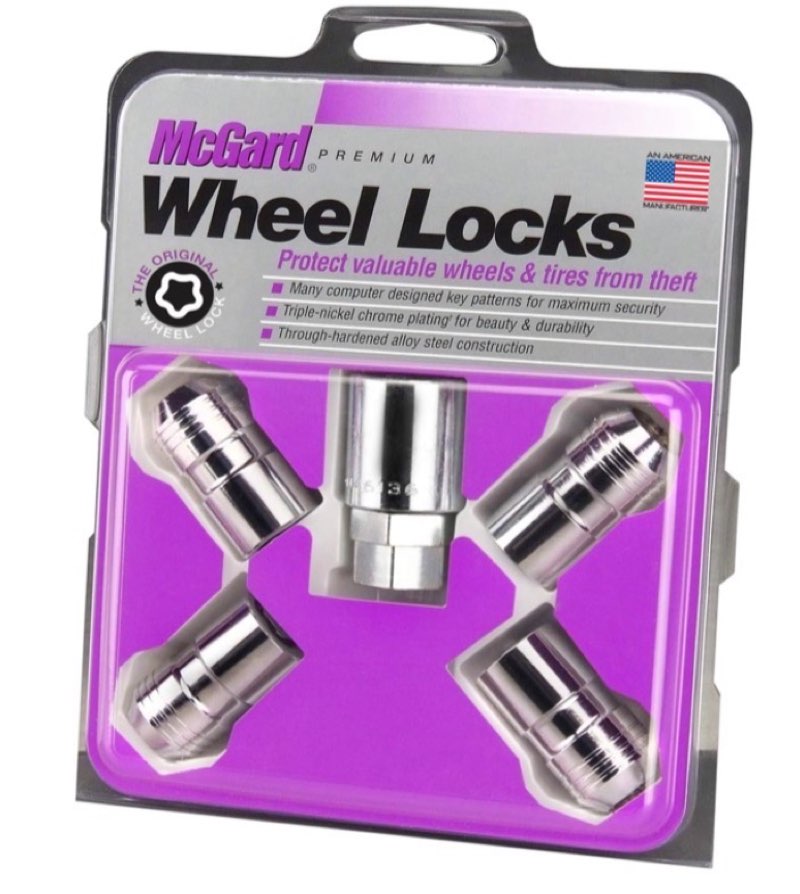 mcgard 24215 chrome cone seat wheel locks (m14 x 1.5 thread size) - set of 4