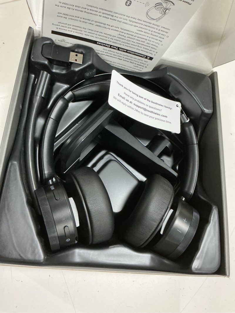 Condition photo showing Good Condition for Wireless Headset with Mic for Work(Upgrade Volume Knob & Charging Indicator), Bluetooth Headset with Microphone for PC, with Noise Cancelling/Mute/USB for Call Center/Office/Home/Computer/Teams/Zoom Black