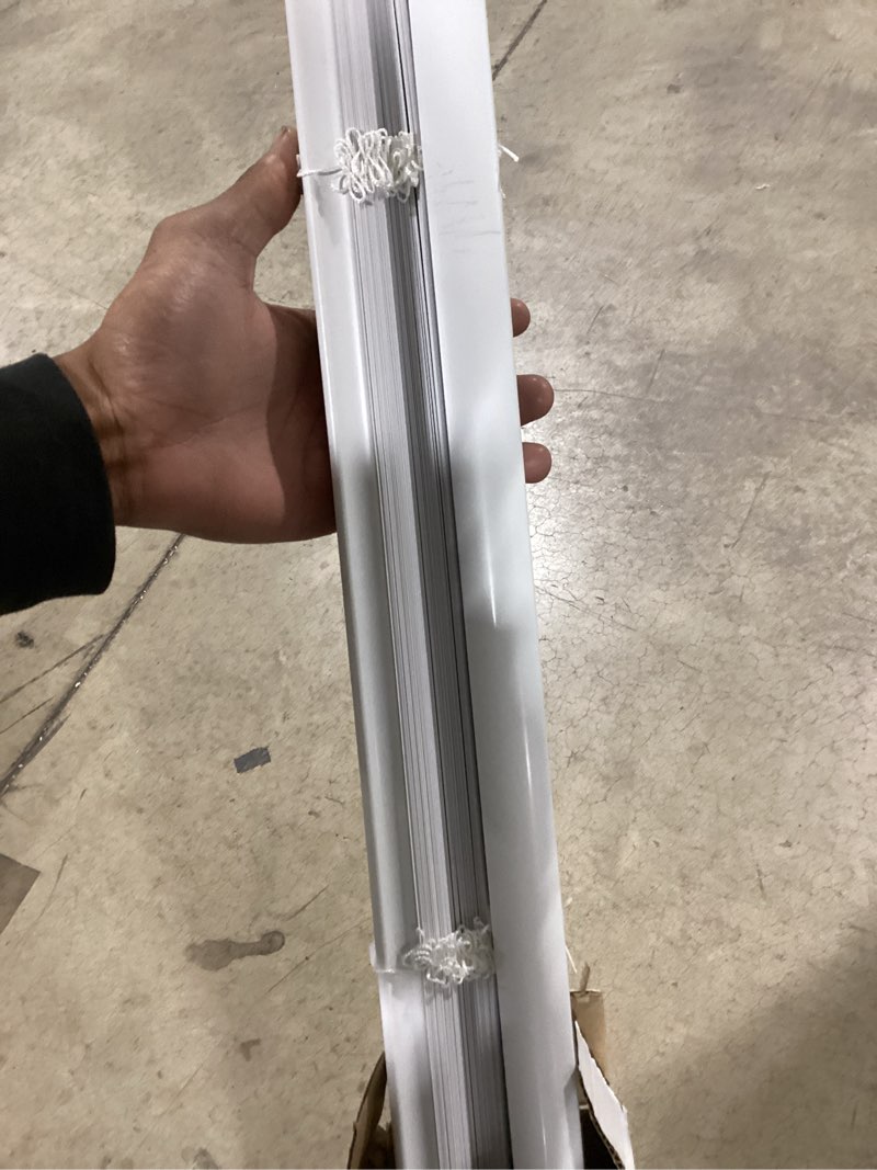 Condition photo showing Good Condition for project source 1-in slat width 59-in x 48-in cordless white vinyl room darkening mini-blinds
