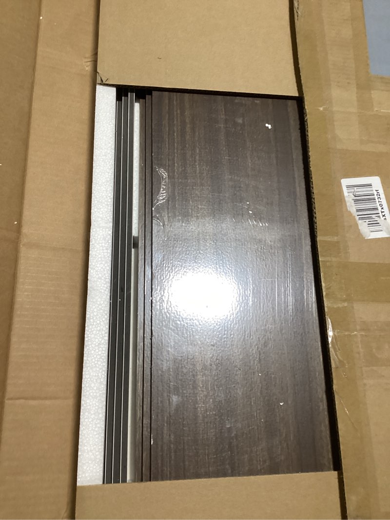 Condition photo showing Good Condition for 6 PCS Wire Rack Covers for Pantry Wood Grain, 33''W * 16''D (Ready to Use) Faux Wood Shelf Covers for Wire Shelving, Rustic Closet Shelves Covering Toppers - Bathroom, Kitchen, Garage (Dark) Dark Wood 16''D * 33''W