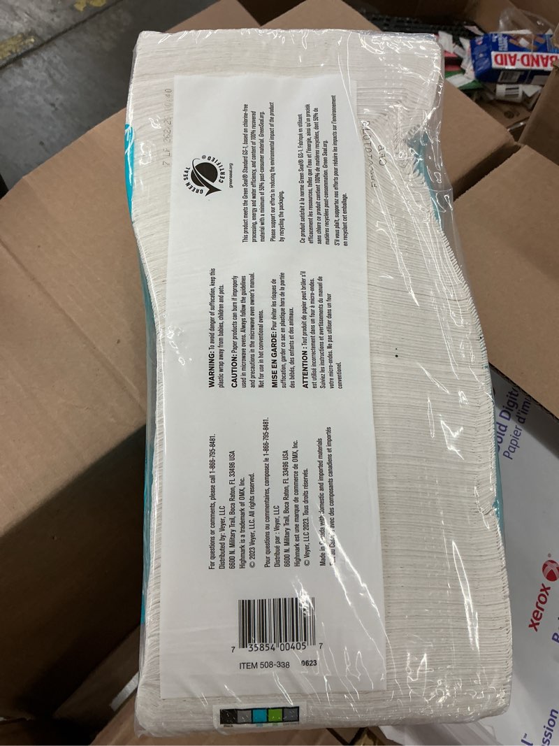 Condition photo showing New/Like New for highmark(tm) 100% recycled paper napkins, 11 1/2in. x 12 1/2in., white, pack of 400