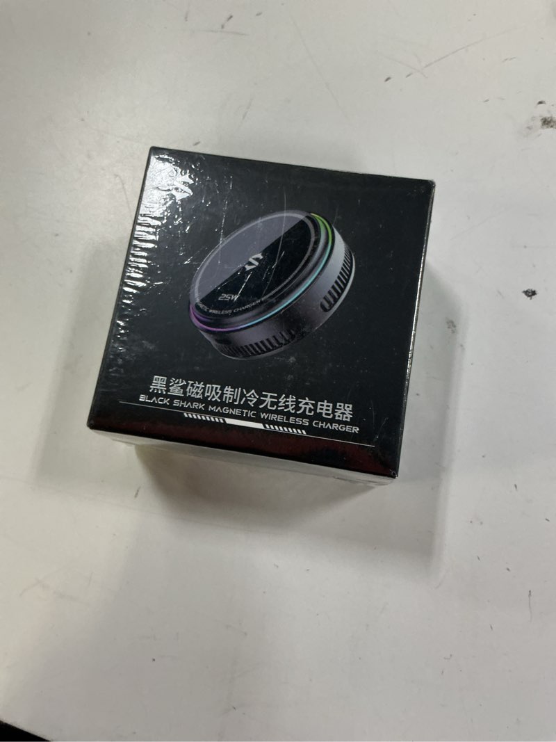 Condition photo showing New/Like New for black shark wireless charger with cooling fan, 25w dual-sided magnetic pad compatible with iphone 17/16/15/14 magsafe charging, phone cooler for gaming/streaming