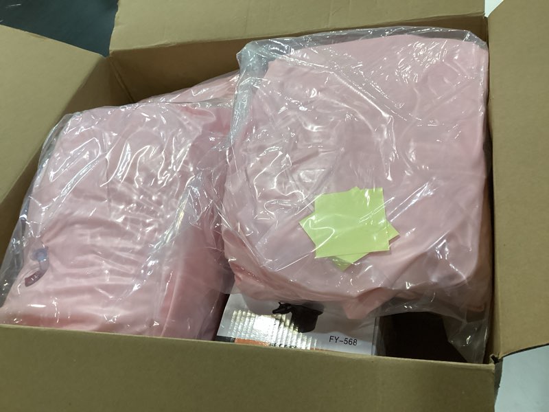 Condition photo showing Good Condition for realspring 6 9 6 pcs inflatable bean bag chairs for adults with electric air pump, blow up couch folding portable inflatable couch lazy sofa for outdoor movie night camping(pink,6 pcs) 6 pink