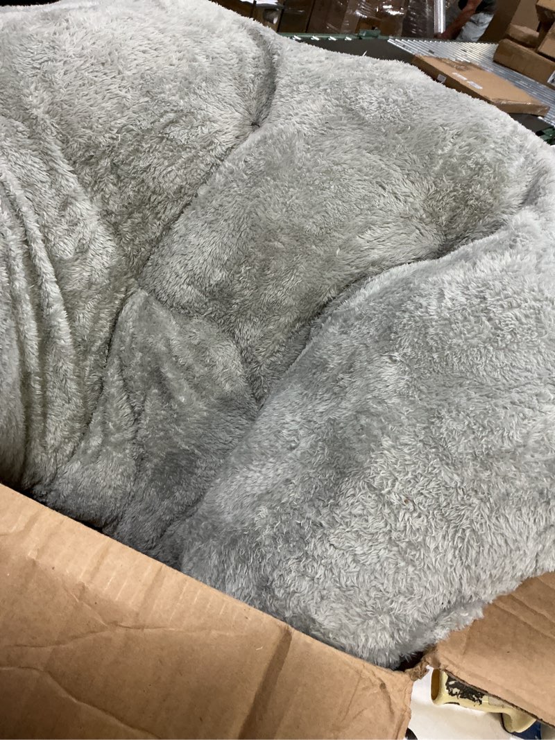 Condition photo showing As Is for Bedsure Washable XXL Dog Bed for Crate, Giant Comfort Fluffy Plush Pet Pillow Bed Kennel Pad with Non-Slip Bottom, Machine Washable Pet Sleeping Mat for Jumbo, 47"x29", Gray 47"L x 29"W x 3"Th (XXL-Crate) Gray