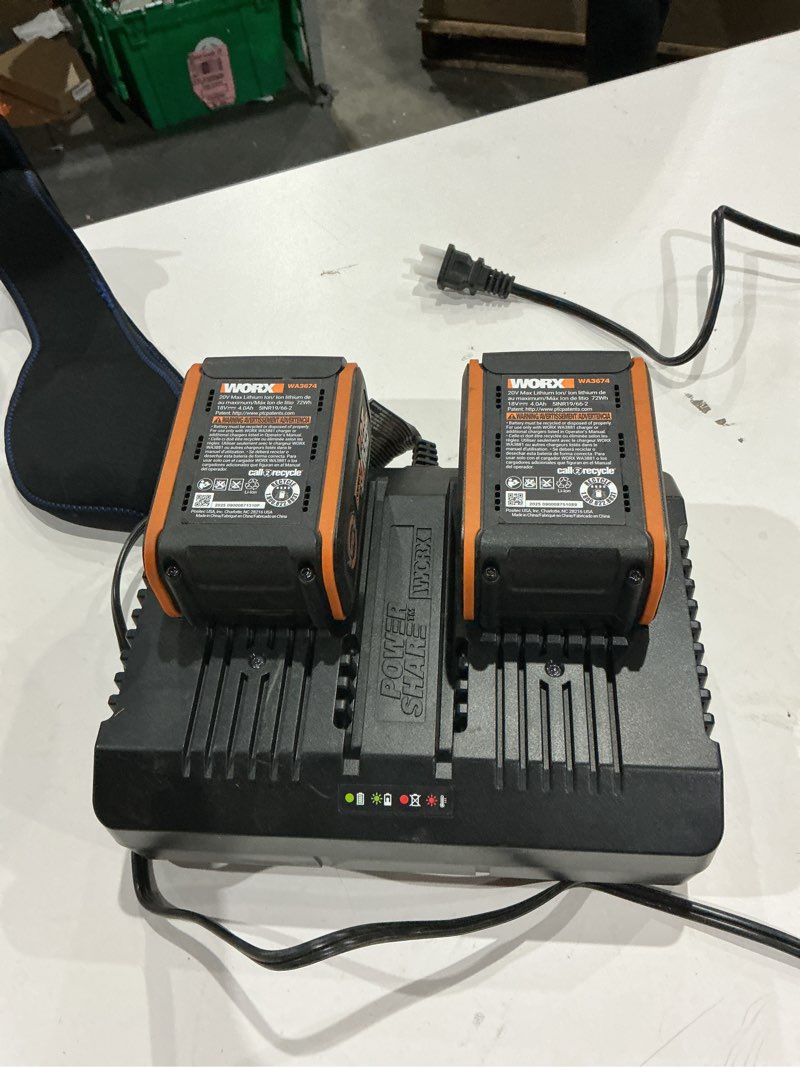 Condition photo showing As Is for (similar to but not exact)

worx battery 20v 4.0ah power share pro, wa3674