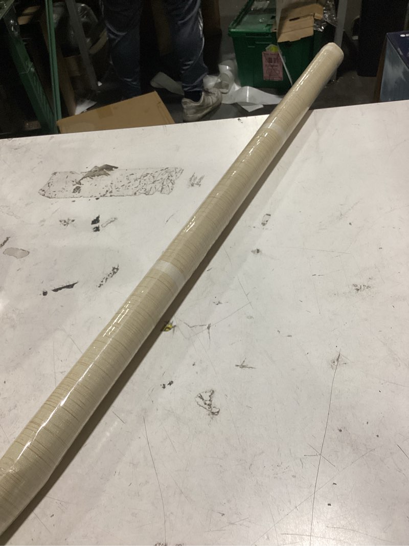 Condition photo showing As Is for beige grasscloth peel and stick wallpaper - 47.2"x120" vintage removable waterproof wallpaper for room walls, cabinets, furniture, drawers, desk beige 47.2" x 120"