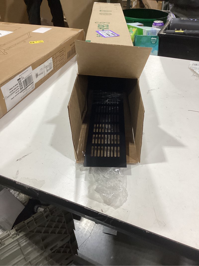 Condition photo showing Good Condition for PATIKIL 20 x 3.2 Inch Door Air Vent Cover, Aluminum Grille Ventilation Cover Louvered with Mounting Screws for Cabinet Wardrobe Door, Black 20x3.2