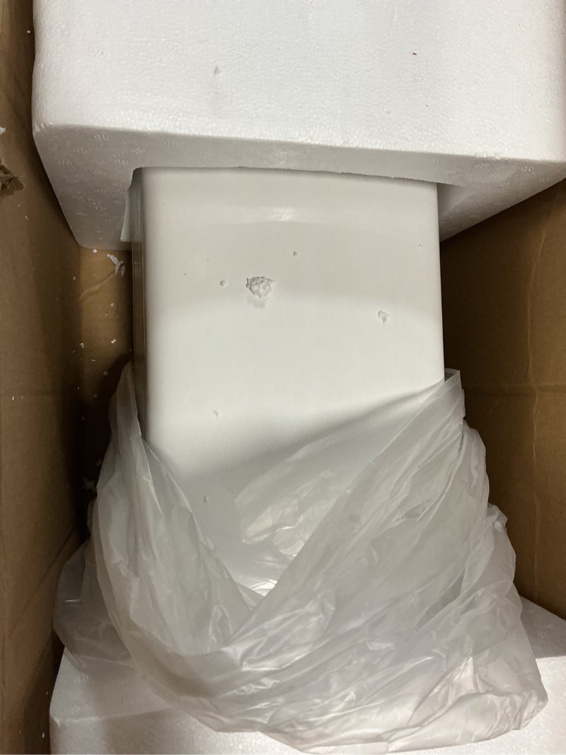 Condition photo showing Good Condition for sublime rectangular two-piece ceramic pedestal bathroom sink in glossy white with overflow, single faucet hole, standard 1.75 in drain glossy white pedestal sink