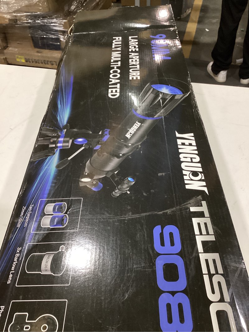 Condition photo showing Good Condition for Telescope for Adults & Kids 80mm Aperture 600mm, Telescope for Adults High Powered, Beginners in Astronomy to See Planet, with Phone Adapter and Moon Filter, Carry Bag, Gray 80600-Gray