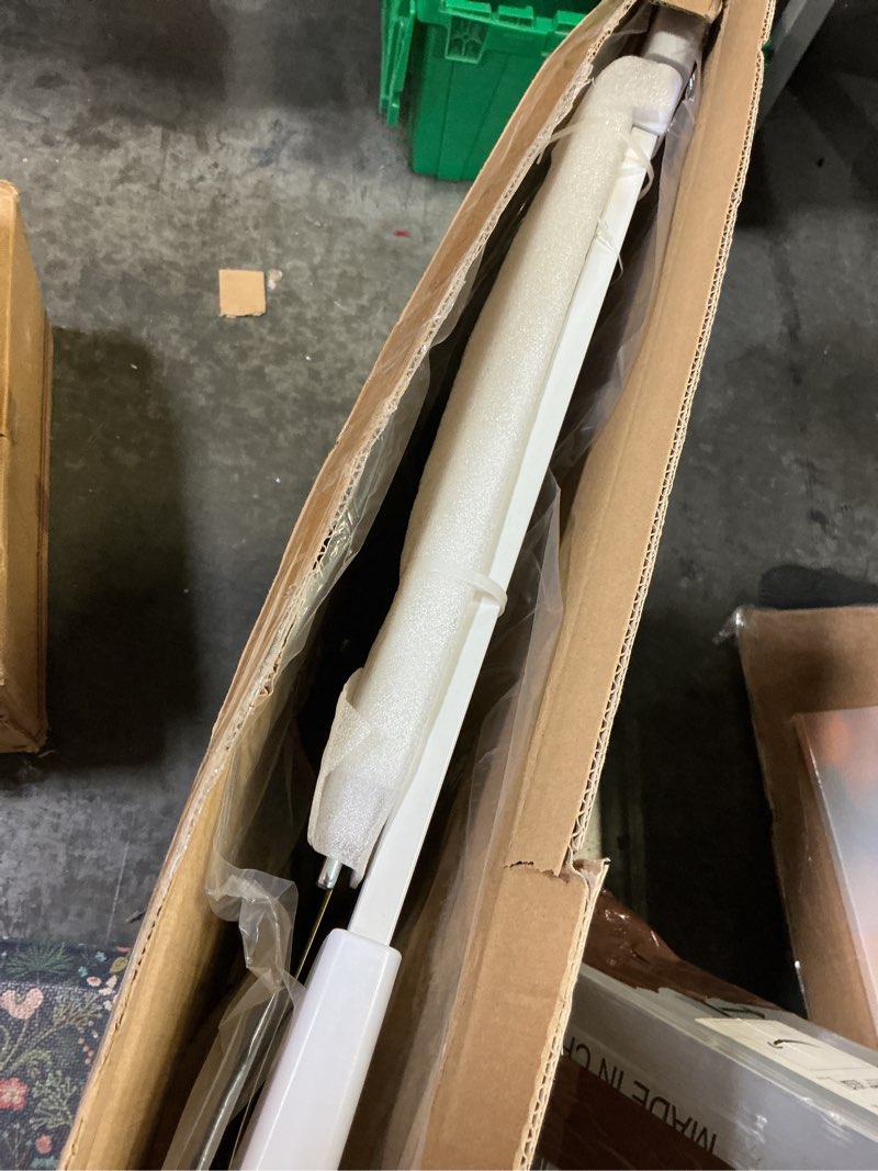 Condition photo showing Good Condition for Cumbor 29.7-46" Baby Gate for Stairs, Toddler Safety Essentials for The House, Auto Close Dog Gate for Doorways, Mom's Choice Awards Winner-Easy Install Pressure Mounted Pet Gates for Dogs, White White 29.7"-46"W x 30.5"H