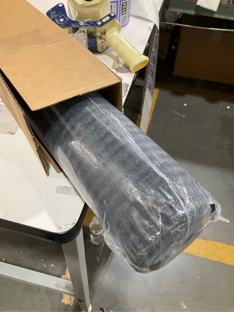 Condition photo showing New/Like New for Ottomanson Solid Design Non-Slip Rubberback 3x4 Indoor/Outdoor Waterproof Area Rug for Entryway, Living Room, Bedroom, Kitchen, Bathroom, Patio, 3' x 4', Black, SRT704-3X4 Black 700s Series 2'7" x 4' (Mat)