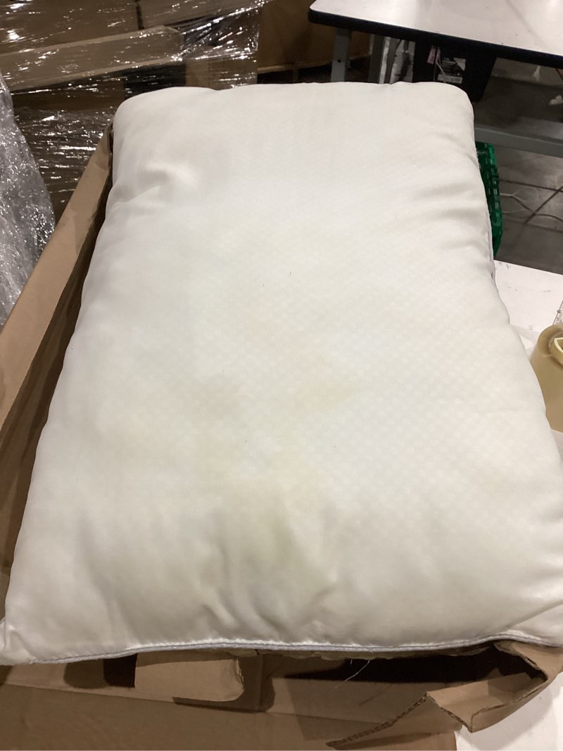 Condition photo showing As Is for purple harmony pillow – standard, medium feel, med height - talalay latex foam cooling pillow for combo or side sleepers, 360º hex gelflex grid for no-pressure support and luxurious weightless feel standard – medium