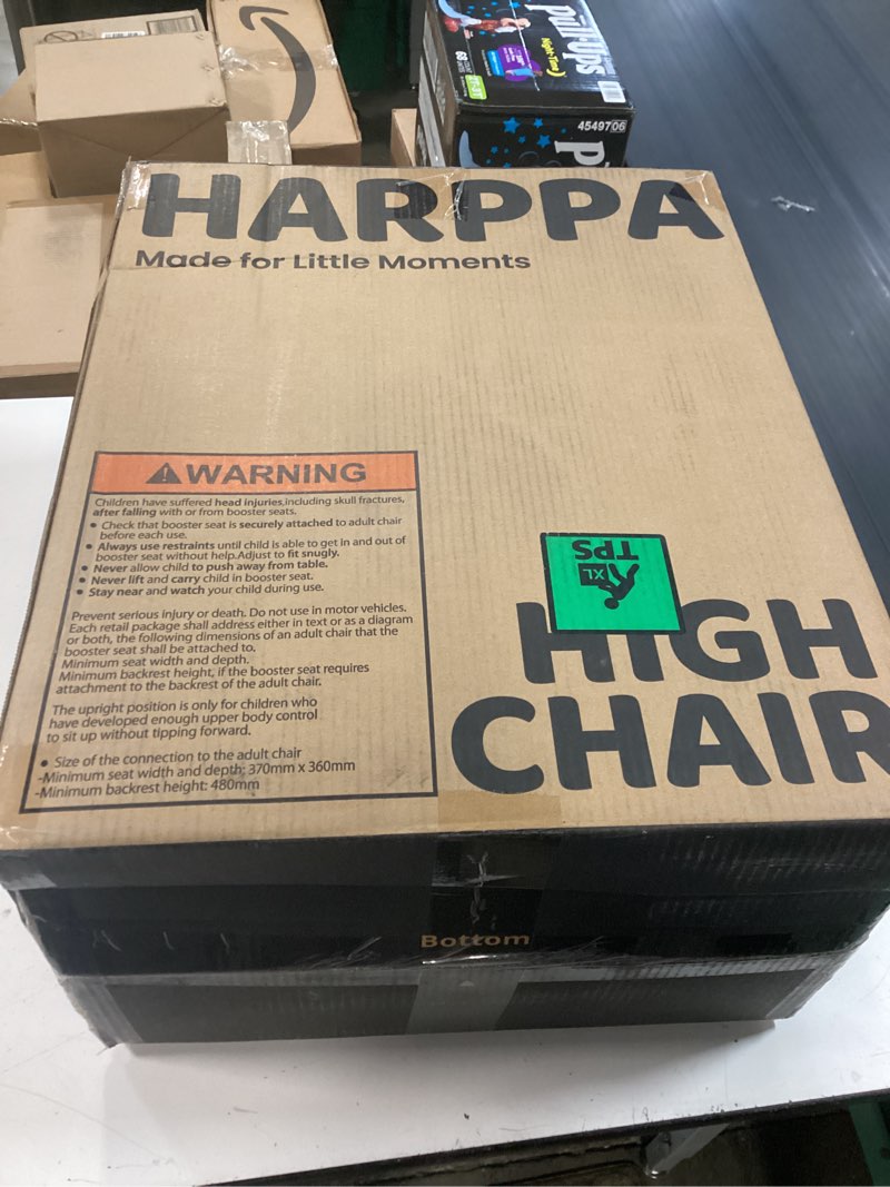 Condition photo showing New/Like New for harppa 6 in 1 baby high chair, convertible infant feeding chair for babies & toddlers table, dining booster seat with removable tray, grey